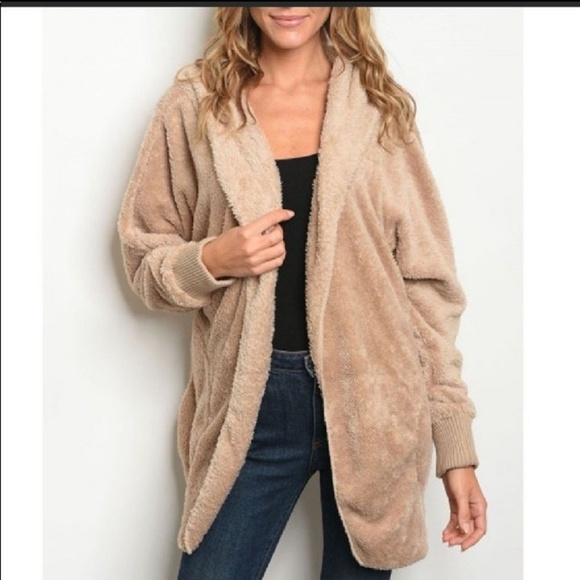 Cozy Hoodie Jacket with Pockets - Picture 4 of 4